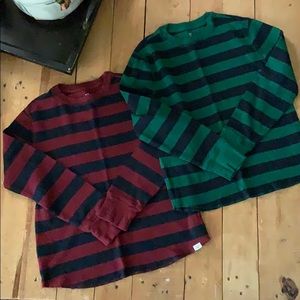 Gap Kids Medium LS waffle knit shirts